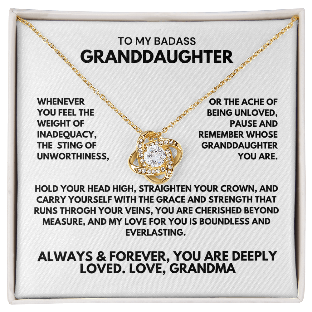 Beautiful Gift for Granddaughter From GrandMa - Whenever you feel the weight