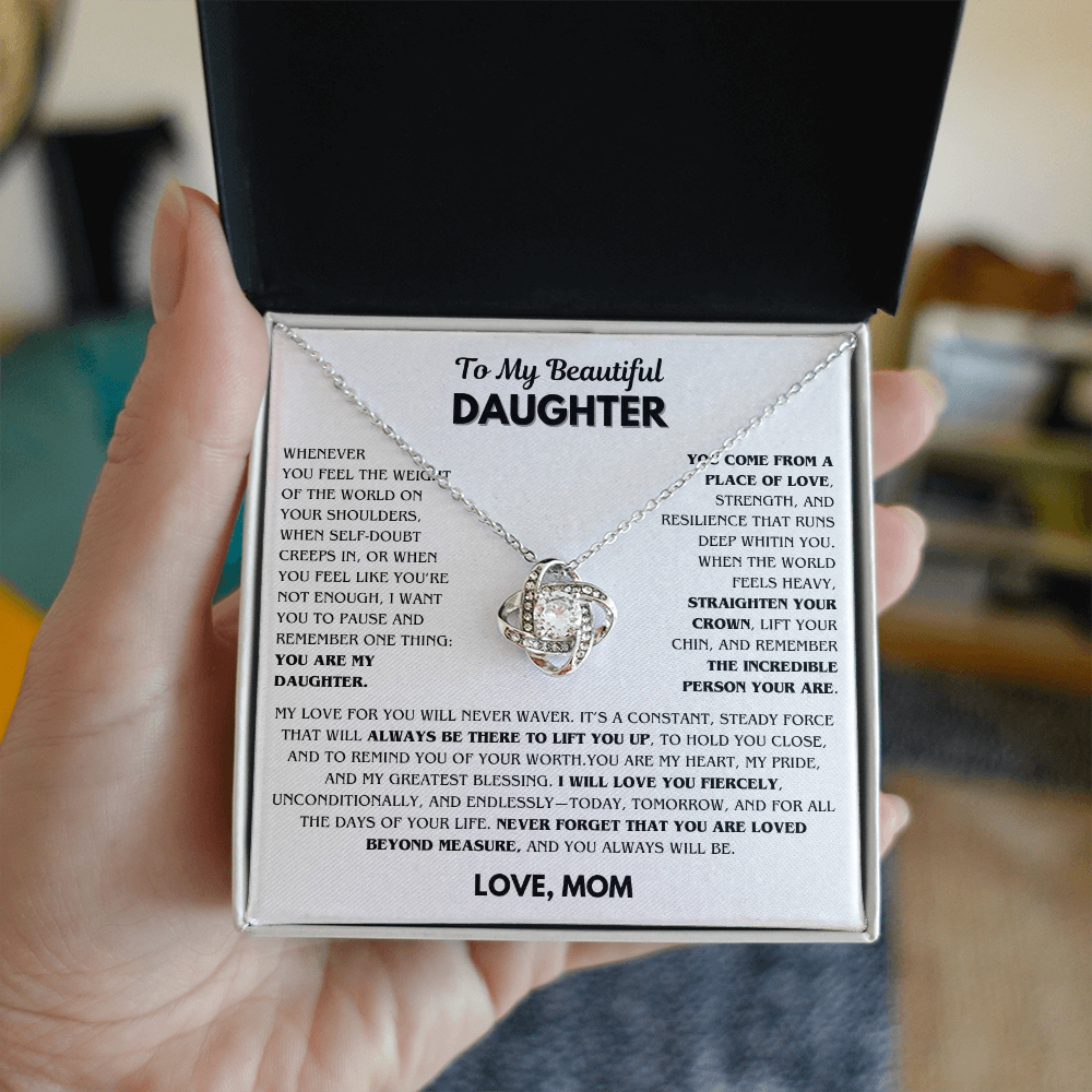 Beautiful Gift for Daughter From Mom - Whenever you feel the weight of the world