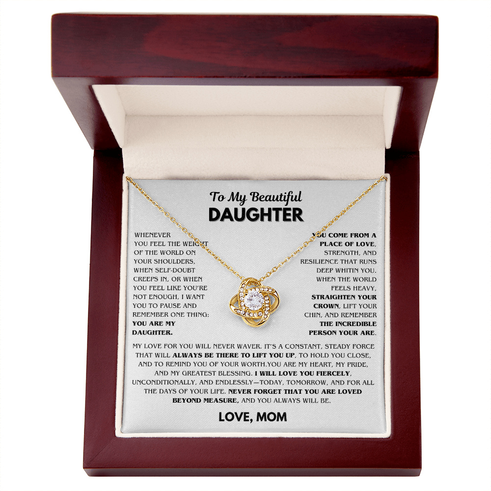 Beautiful Gift for Daughter From Mom - Whenever you feel the weight of the world