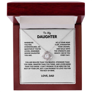 Beautiful Gift for Daughter From Dad "Straighten Your Crown" Necklace