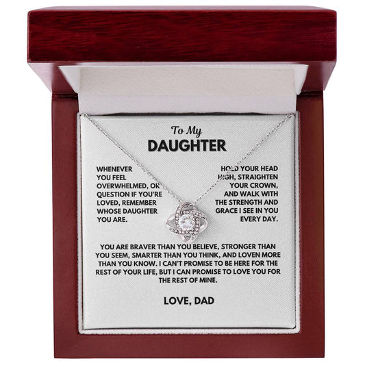 Beautiful Gift for Daughter From Dad "Straighten Your Crown" Necklace