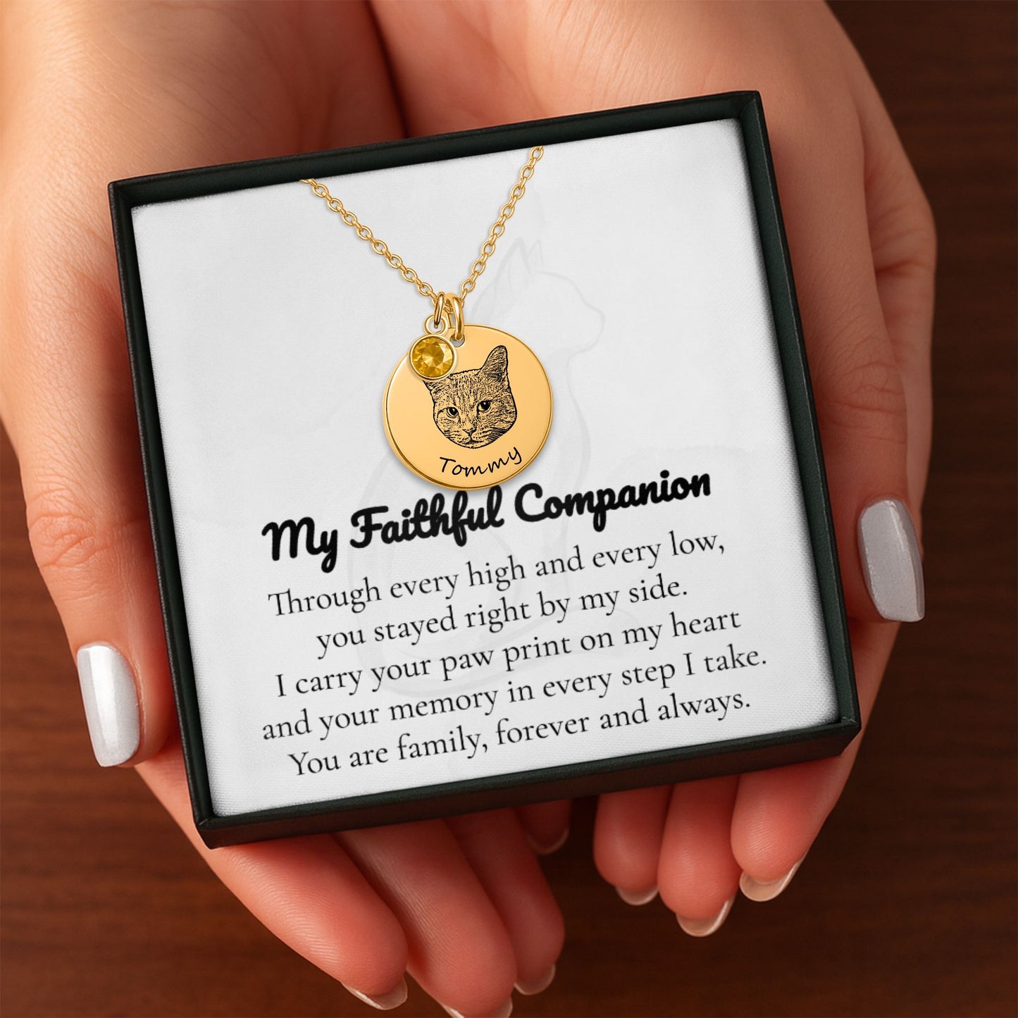 Coin Necklace with Birthstone