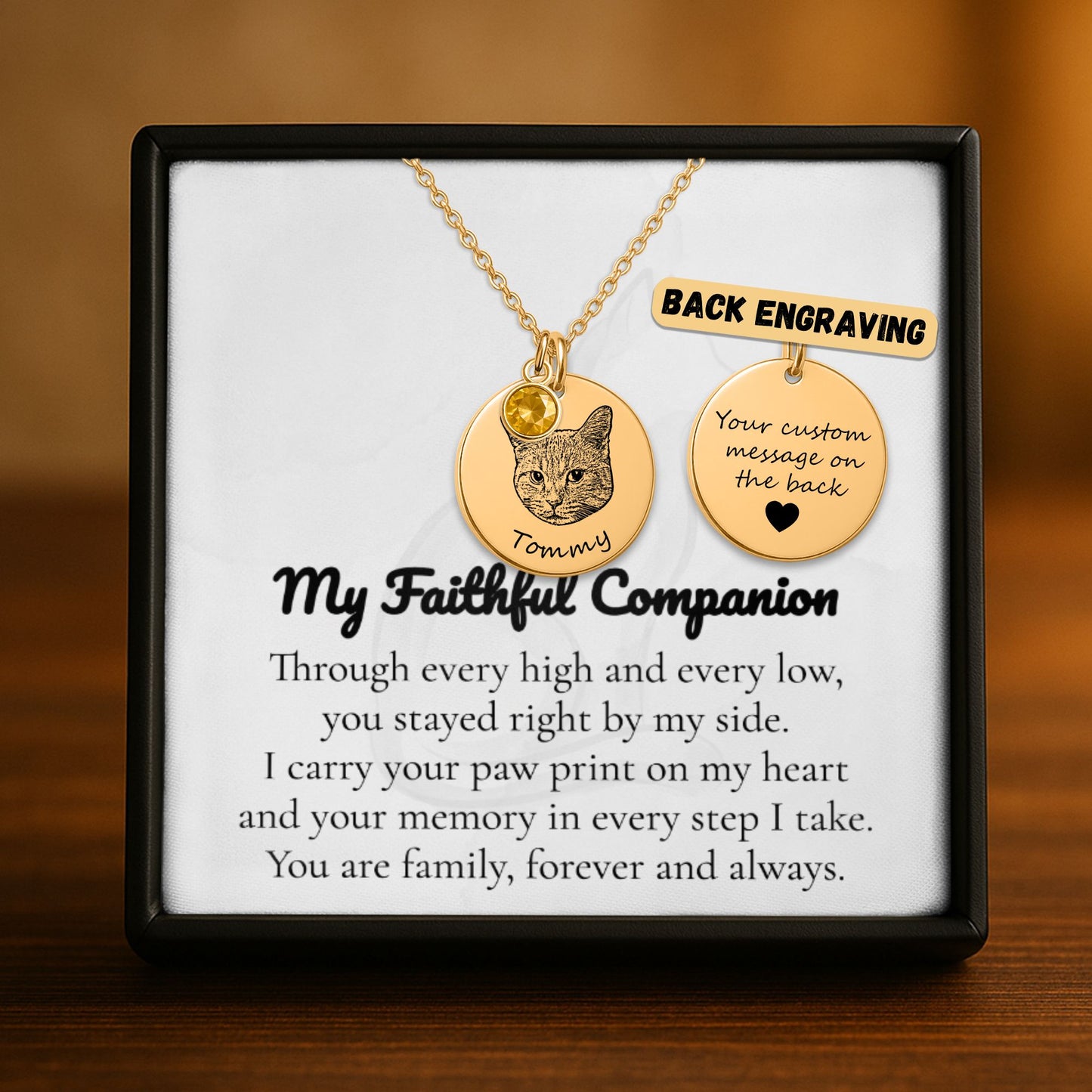 Coin Necklace with Birthstone