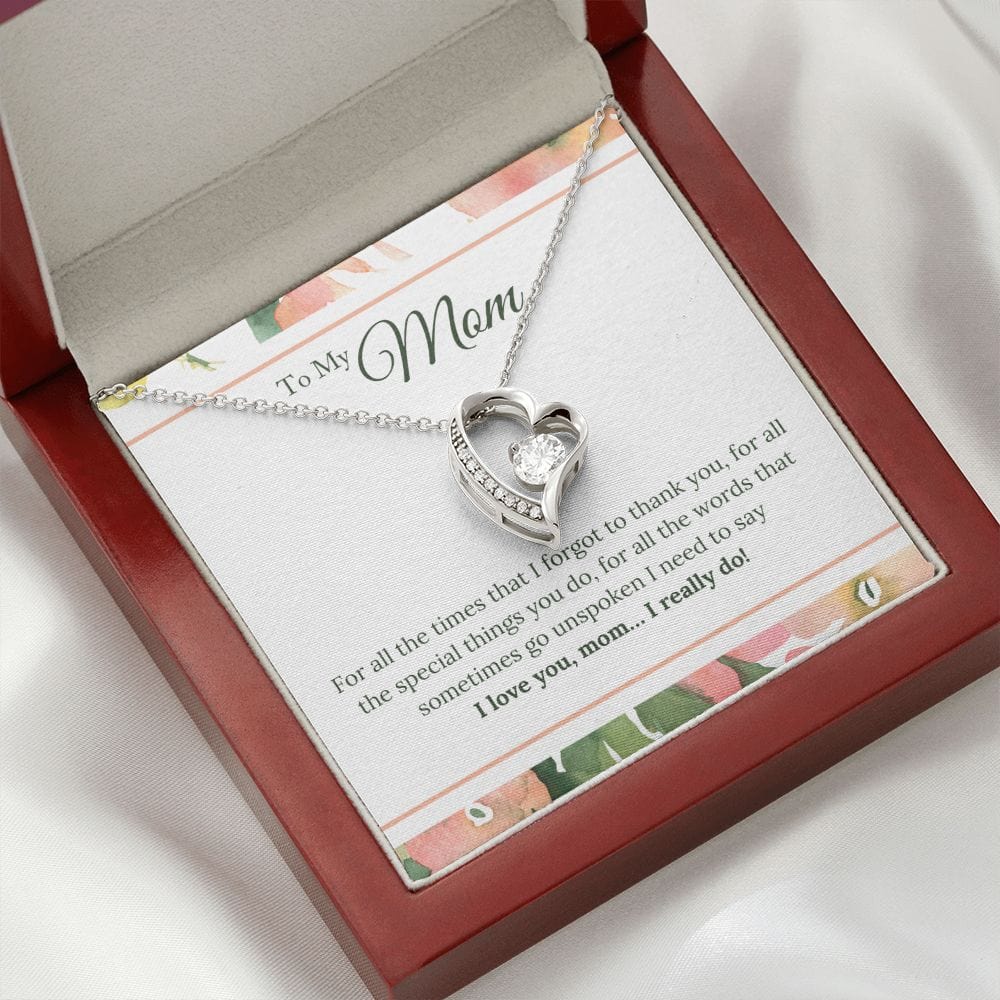 To My Mom - I Love You, I really Do - Forever Love Necklace