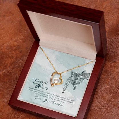 To My Mom - You are the most beautiful - Forever Love Necklace