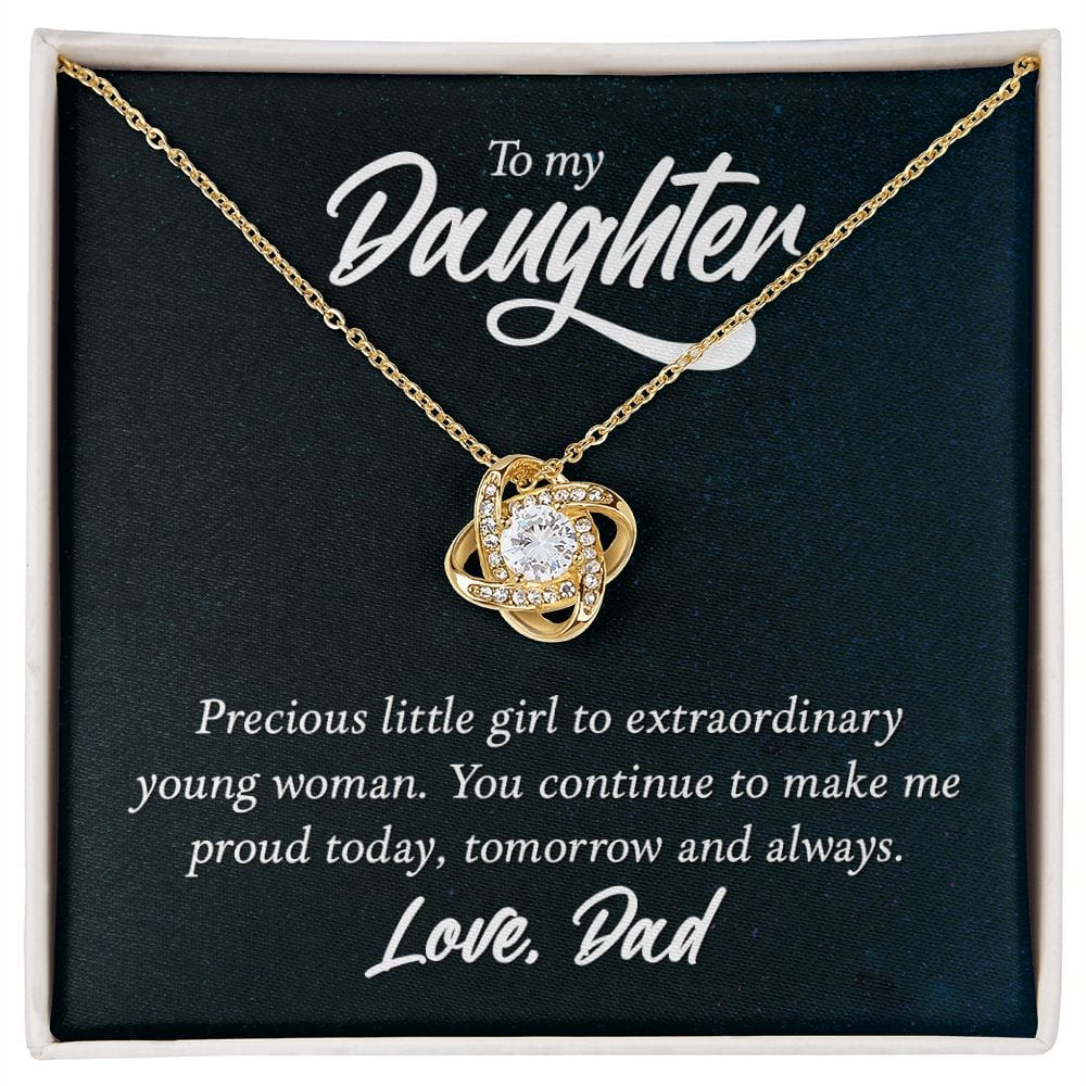 To My Daughter - My Precious Little Girl - Love Knot