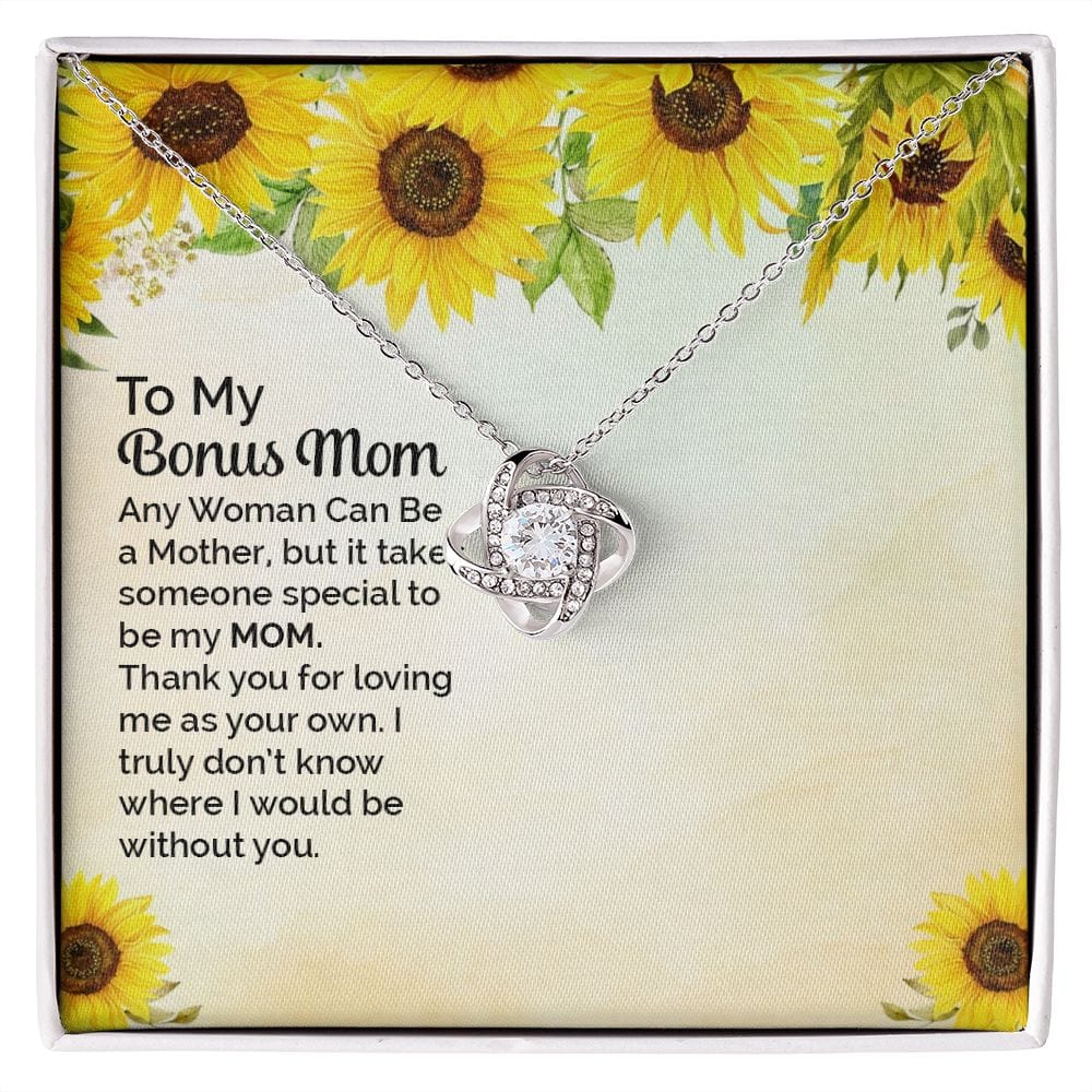 To My Mom - Bonus Mom - Love Knot Necklace
