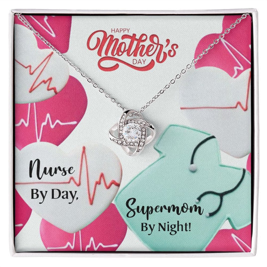 To My Nurse Mom - Love Knot Necklace