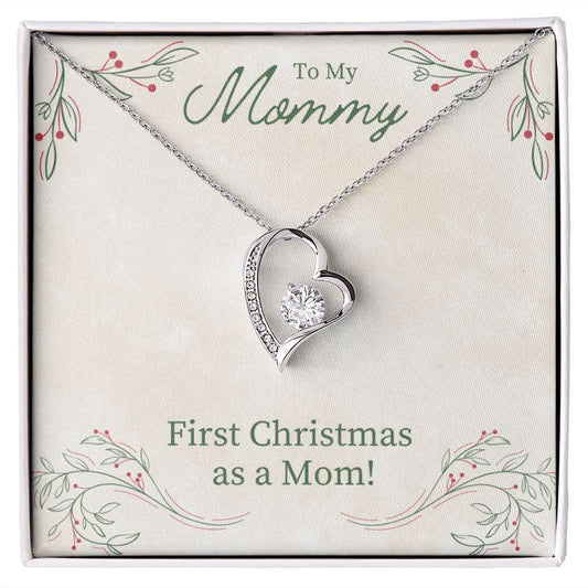 To My Mommy - First Christmas - Forever Love Necklace