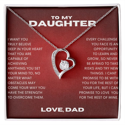 Perpetually Love Necklace - To my Daughter - I want you truly Believe