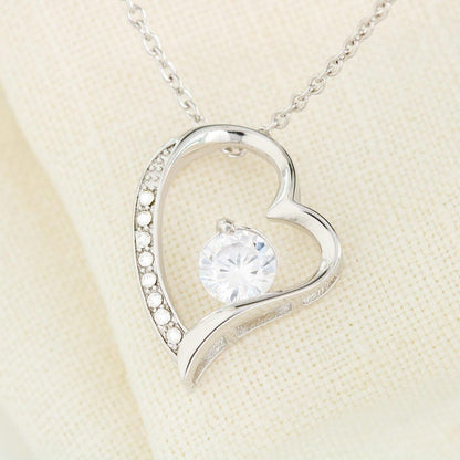 To My Mom - I know it's not easy - Forever Love Necklace