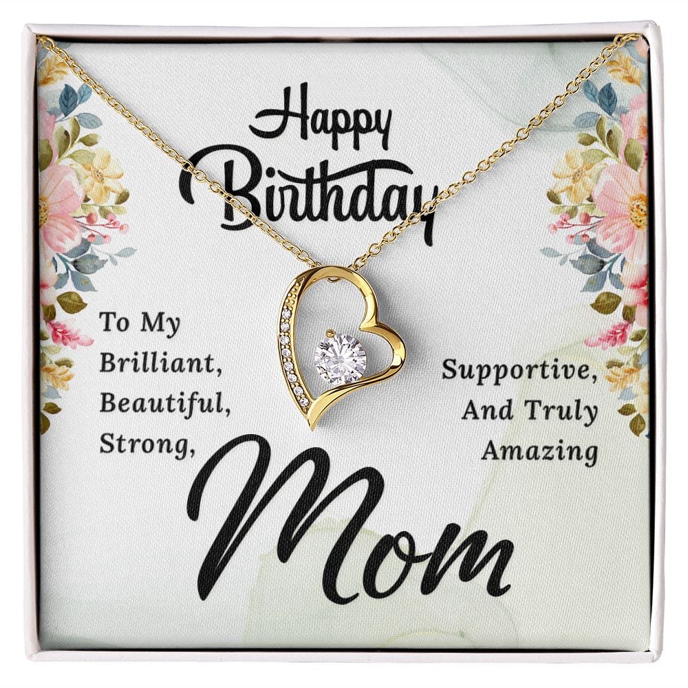 To My Mom - Happy Birthday Mom - Forever Love Necklace